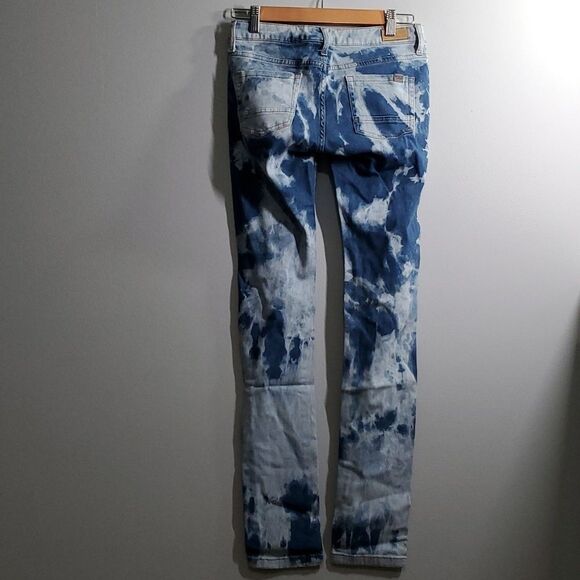 Mng by mango jeans womens size 6 Ella tie-dye low-rise coastal two-tone cool - Picture 3 of 16